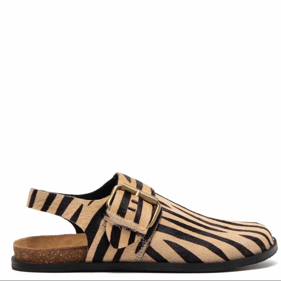 Calf Hair Slingback Clog Mule Shoe - Picture 4 of 10